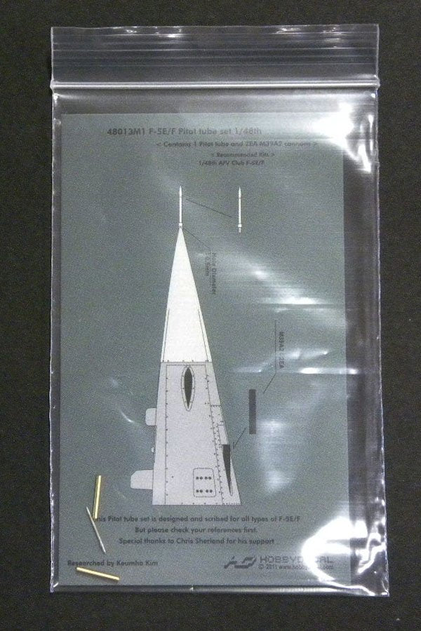 HobbyDecal MT48013V1 Ensemble de tubes Pitot F-5E/F 1/48