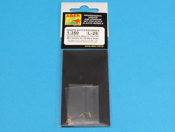 Aber 350L-25 Ensemble de 20 canons de 28 mm (1,1 pouce) L/75Mk.1 pour navires de l&amp;#39;US Navy (1/350) – immagine 5