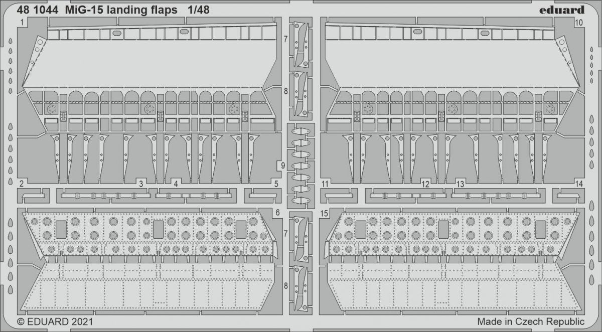 Eduard 481044 Volets d&amp;#39;atterrissage MiG-15 BRONCO / HOBBY 2000 1/48