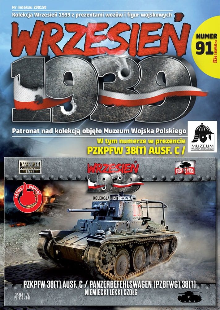 Premier à combattre Premier à combattre PL091 Char léger allemand Pzkpfw 38(t) Ausf. C / Panzerbefehlswagen (Pzbfwg) 38(t) 1/72