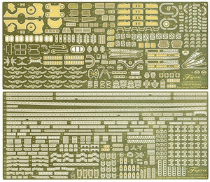 Pièces photogravées Fujimi 116952 pour le cuirassé japonais Musashi (échelle 1/700) de Fune Next