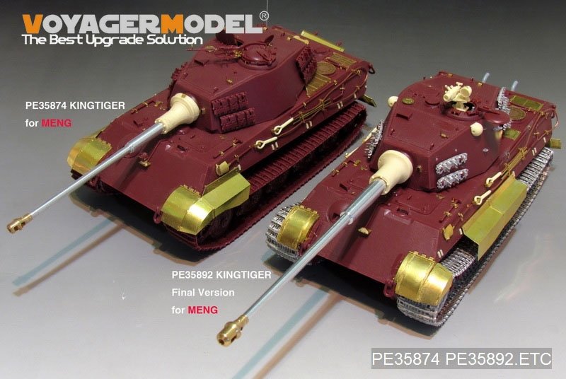 Maquette Voyager PE35892 Tigre royal allemand de la Seconde Guerre mondiale, version finale pour MENG 1/35 – immagine 11