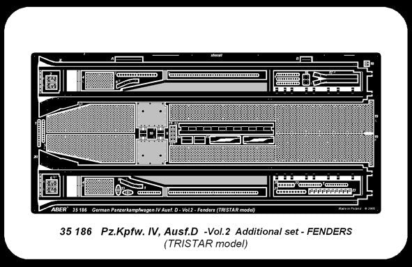 Aber 35186 Char moyen allemand Pz.Kpfw. IV, Ausf. D-vol. 2 - jeu supplémentaire - ailes (1/35) – image 4