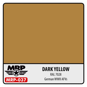 Peinture MR. Paint MRP-037 Jaune foncé RAL 7028 Véhicule blindé allemand de la Seconde Guerre mondiale 30 ml