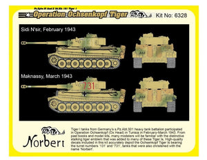 Dragon 6328 Char allemand Pz.Kpfw.VI Tiger I de la Seconde Guerre mondiale, première production, 501e escadron de l&amp;#39;opération Ochsenkopf, échelle 1/35 – image 7