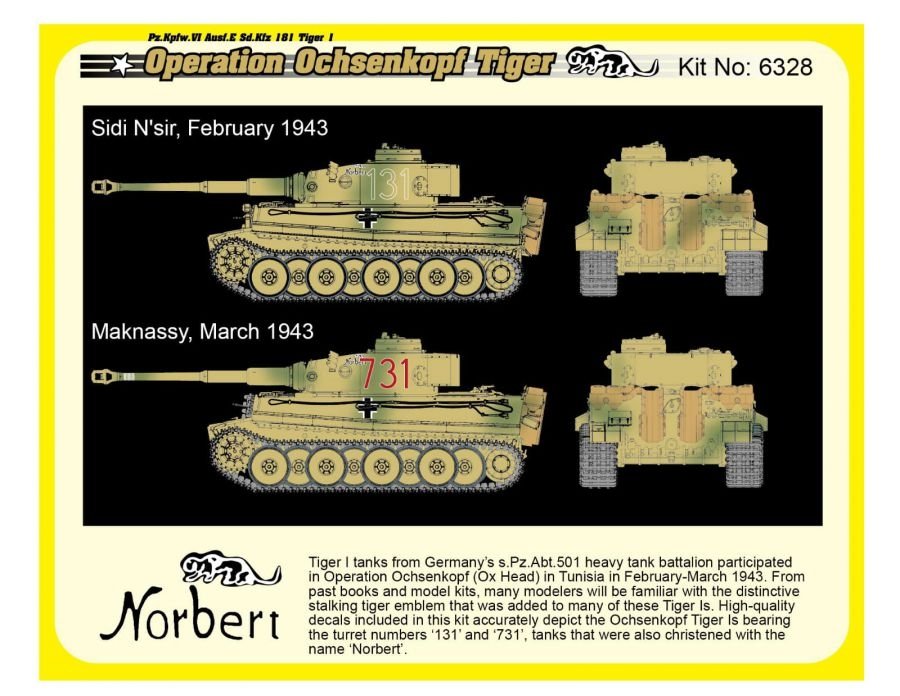 Dragon 6328 Char allemand Pz.Kpfw.VI Tiger I de la Seconde Guerre mondiale, première production, 501e escadron de l&amp;#39;opération Ochsenkopf, échelle 1/35 – image 7
