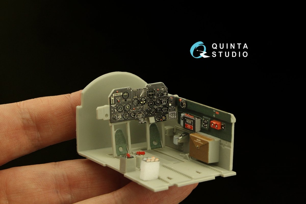 Quinta Studio QD32148 P-47D Thunderbolt Bubbletop Early, intérieur imprimé en 3D et coloré sur papier décalcomanie (Trumpeter), échelle 1/32 – image 7