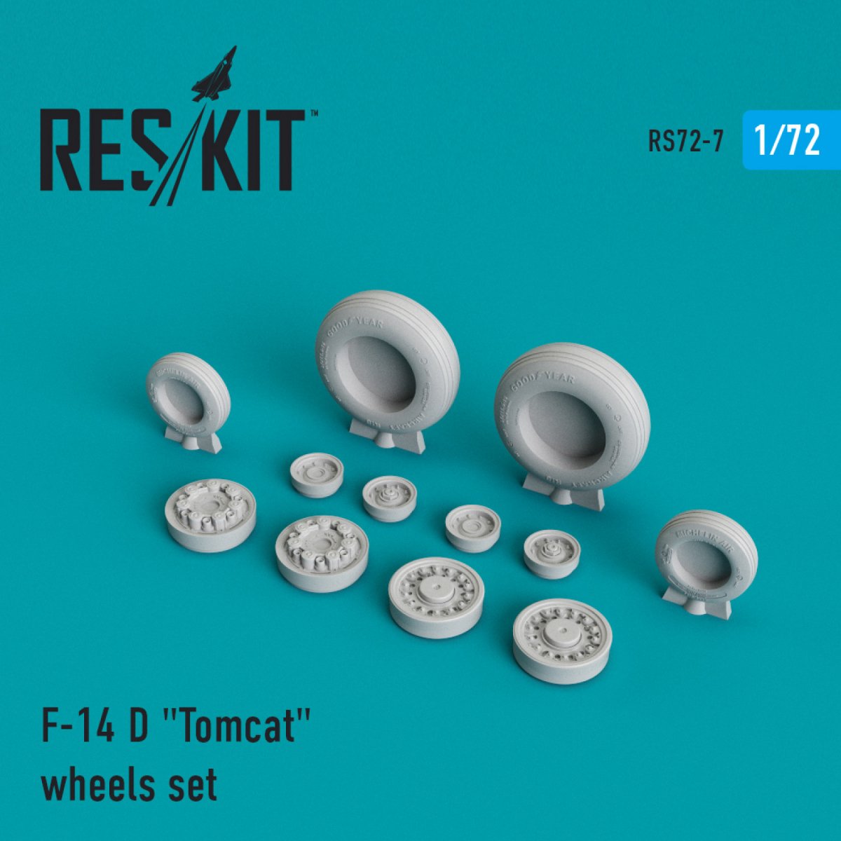 RESKIT RS72-0007 F-14D « TOMCAT » JEU DE ROUES 1/72
