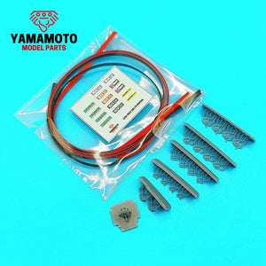 Ceintures de sécurité de course Yamamoto YMPTUN116, 4 points, lot de 1 - Noir et rouge, échelle 1/24