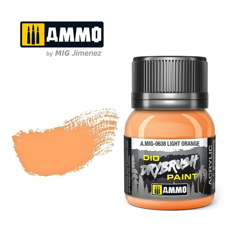 Munitions Mig 0638 DRYBRUSH Orange clair 40 ml