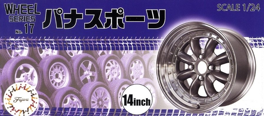 Fujimi 193588 Série de roues n°17 ​​Pana Sport 14 pouces 1/24