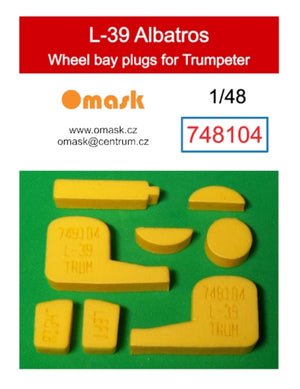 Omask 748104 Bouchons de puits de train d&amp;#39;atterrissage pour L-39 Albatros (pour Trumpeter) 1/48