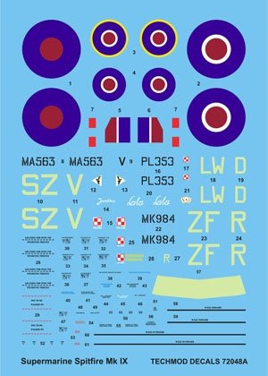 Techmod 72048 - Supermarine Spitfire F.IX 1/72