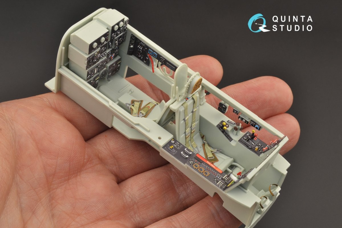 Intérieur imprimé en 3D et coloré sur papier décalcomanie (Revell) Quinta Studio QD32093 He 219 1/32 – immagine 4