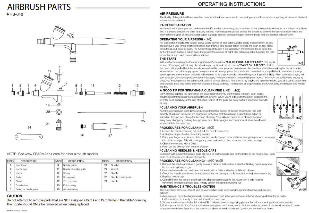 Aérographe Sparmax HB-040SS Étoile Argent - Buse 0,4 mm – image 2