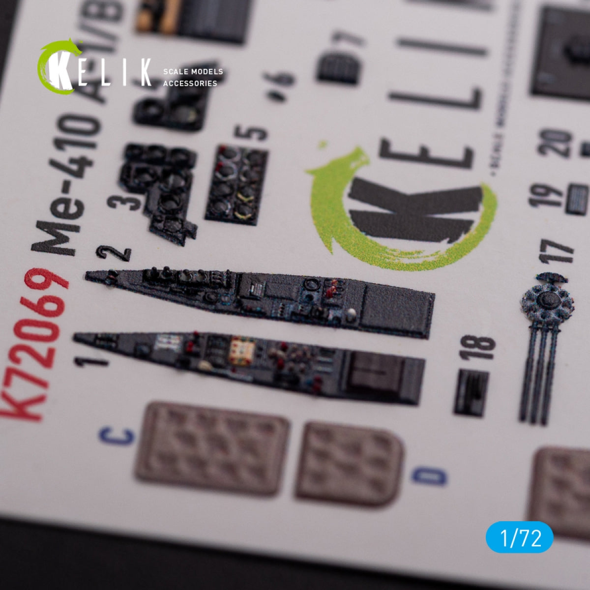 Décalcomanies 3D intérieures KELIK K72069 pour maquette Airfix au 1/72 du Messerschmitt Me410A-1 – imagen 8
