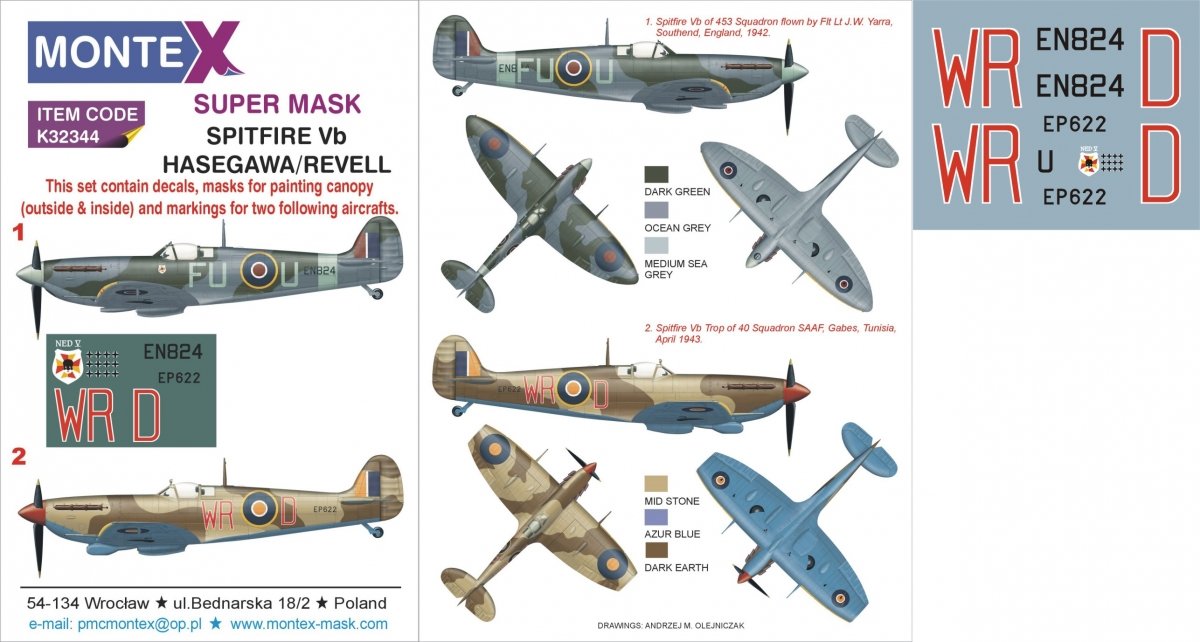Montex K32344 SPITFIRE VB 1/32 