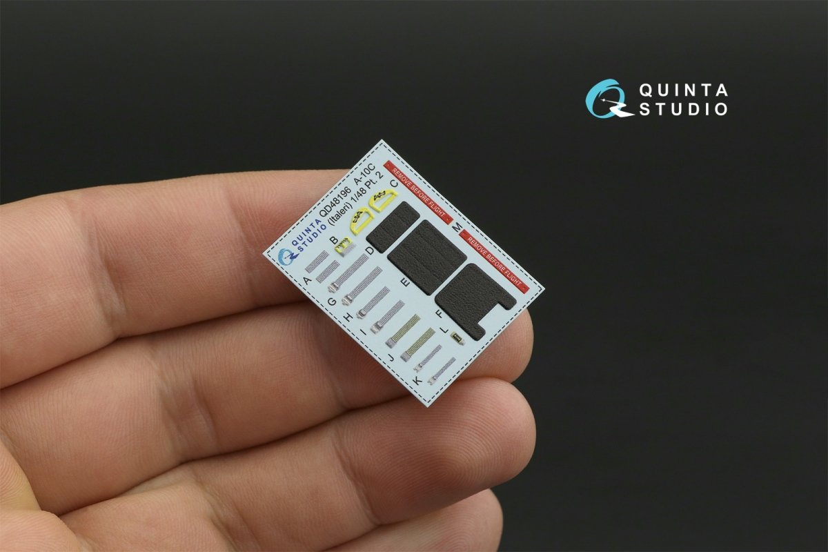 Quinta Studio QD48196 A-10C 3D-Printed &amp;amp; coloured Interior on decal paper (for Italeri ) 1/48 – zdjęcie 12