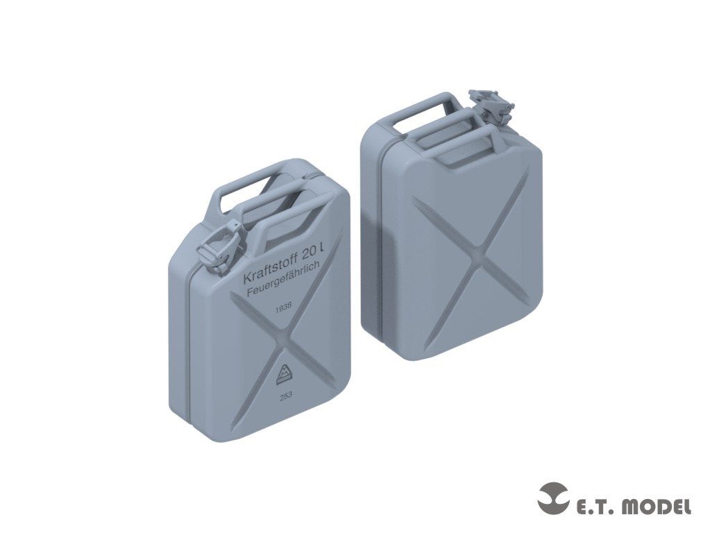 E.T. Model P72-001 WWII German 20L JERRY CANS SET ( 3D Print ) 1/72 – zdjęcie 3