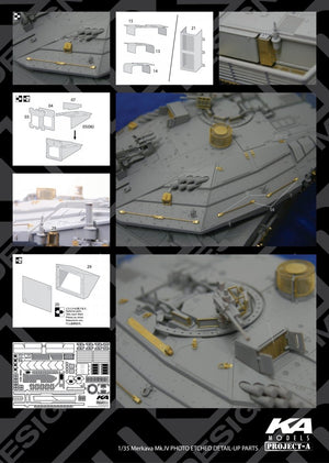 MK1 Design MM-35004 MERKAVA MK.IV PIÈCES DE DÉTAIL EN PHOTODÉCROÏDÉE – BASIQUE 1/35 – imagen 3