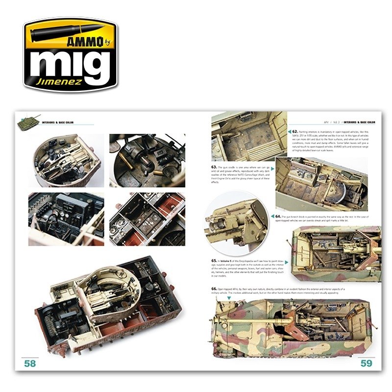 AMMO de Mig Jimenez 6151 ENCYCLOPÉDIE DES TECHNIQUES DE MODÉLISATION DE BLINDÉS VOL. 2 – INTÉRIEURS ET COULEURS DE BASE (Anglais) – image 4