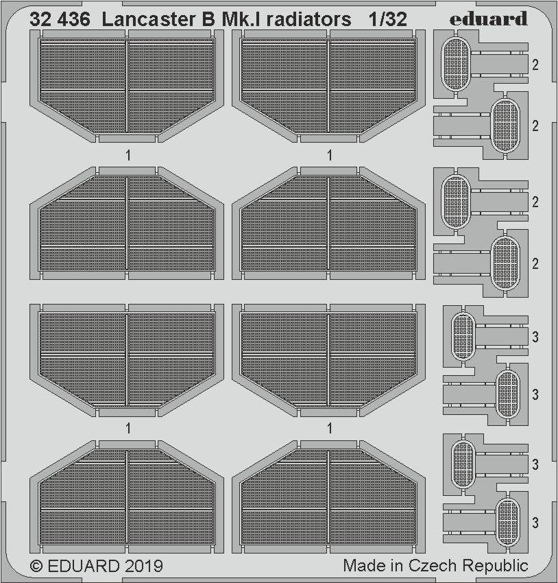 Eduard 32436 Lancaster B Mk. et radiateurs 1/32 HONG KONG MODELS