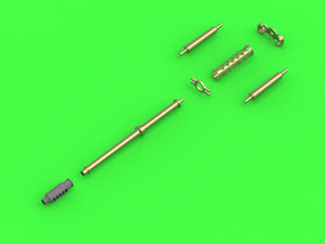 Master AM-32-092 AH-64 Apache - Canon mitrailleur M230 (30 mm), tubes Pitot et antenne de queue (résine, photodécoupe et pièces tournées) 1/32  – immagine 3