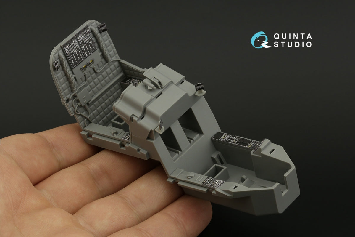 Intérieur imprimé en 3D et coloré sur papier décalcomanie Quinta Studio QDS-35073 AH-64D/E (Meng) (petite version) 1/35 – image 11
