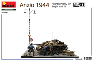 MiniArt 36072 Anzio 1944. Réparation sur le terrain d&amp;#39;un Stug III. Ausf. G. Grand coffret 1/35 – Bild 3