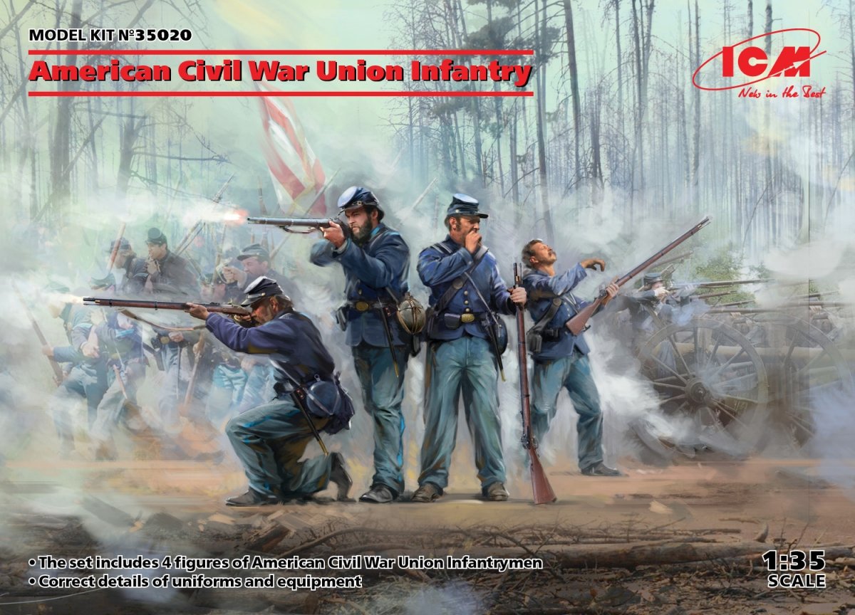 ICM 35020 Infanterie de l'Union de la guerre de Sécession américaine, échelle 1/35