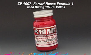 Peinture Zero Paints ZP-1007-70 Ferrari - Rosso Formula 1 - 1970-1980 60 ml