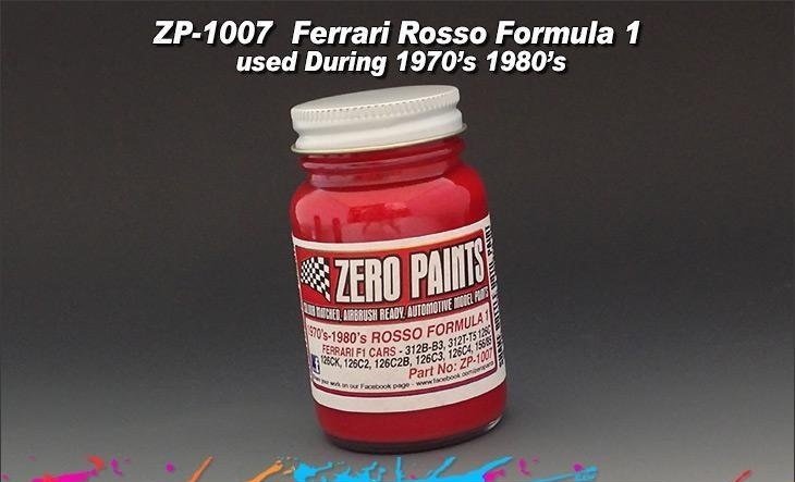 Peinture Zero Paints ZP-1007-70 Ferrari - Rosso Formula 1 - 1970-1980 60 ml