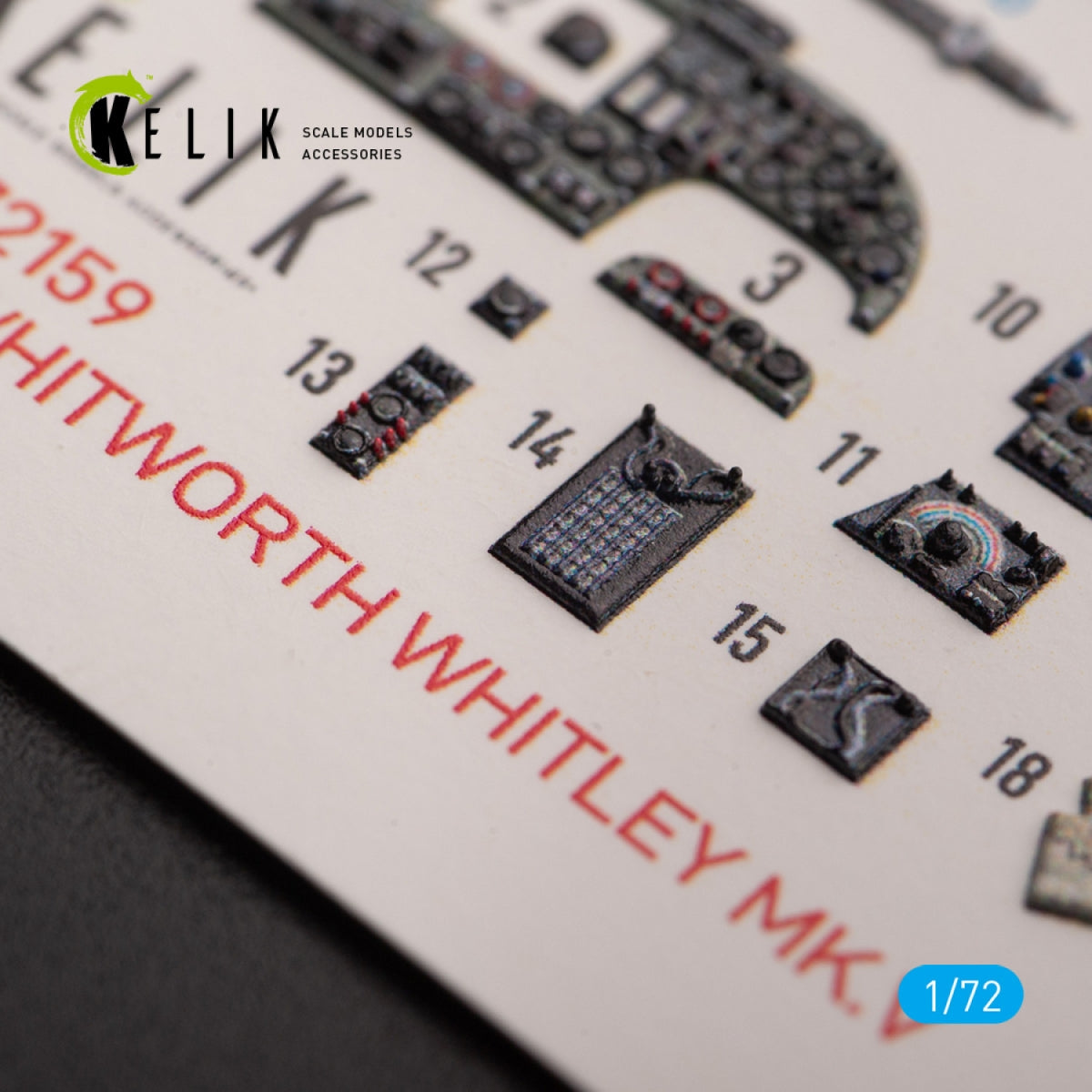 KELIK K72159 ARMSTRONG WHITWORTH WHITLEY MK.V - décalcomanies 3D intérieures pour maquette Airfix au 1/72 – image 3