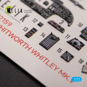 KELIK K72159 ARMSTRONG WHITWORTH WHITLEY MK.V - décalcomanies 3D intérieures pour maquette Airfix au 1/72 – image 3
