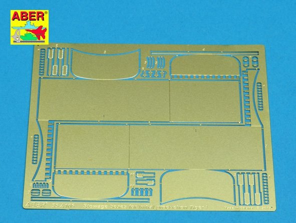 Aber 35A106 Bacs de rangement latéraux tourelle pour char allemand Pz.Kpfw. VI Ausf.E - Modèle de production initiale (1/35)