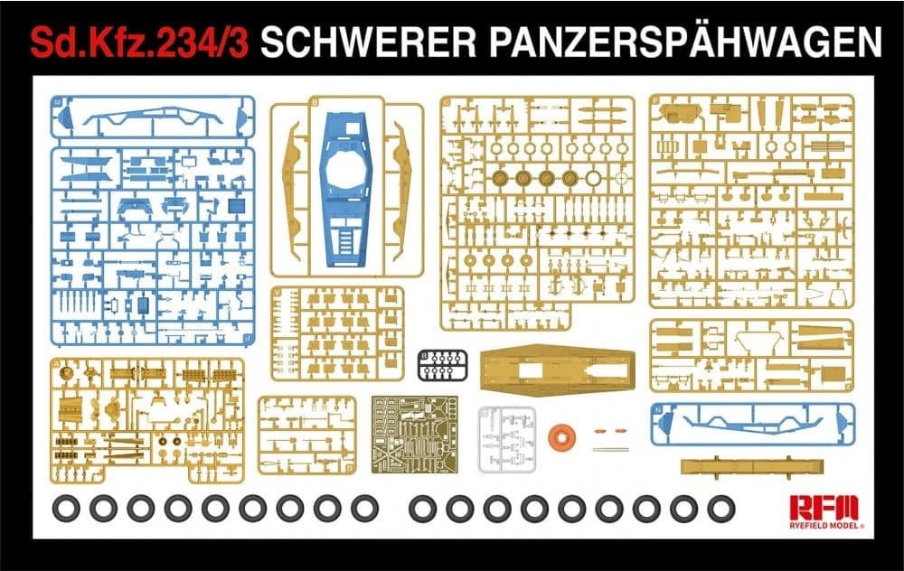 Modèle de champ de seigle 5134 Sd.Kfz. 234/3 Schwerer Panzerspahwagen 7.5cm Stummel 1/35 – immagine 5