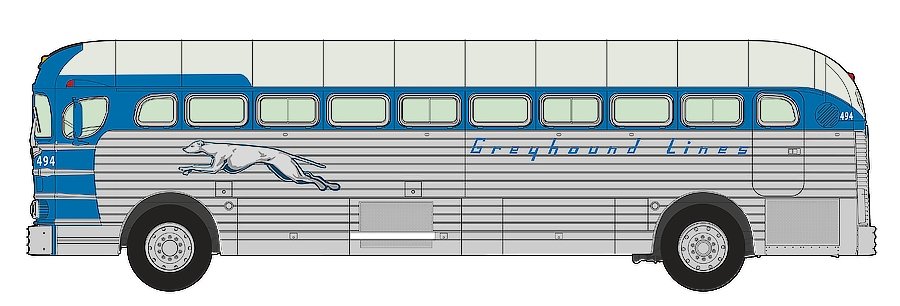Roden 816 GMC PD3701 Silverside Bus &amp;quot;Greyhound Lines&amp;quot; 1/35 – zdjęcie 2