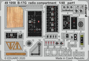 Compartiment radio Eduard 491058 B-17G 1/48 HK MODELS