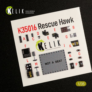 KELIK K35016 HH-60H RESCUE HAWK DÉCALCOMANIES 3D INTÉRIEURES POUR MAQUETTE KITTY HAWK 1/35 – image 4