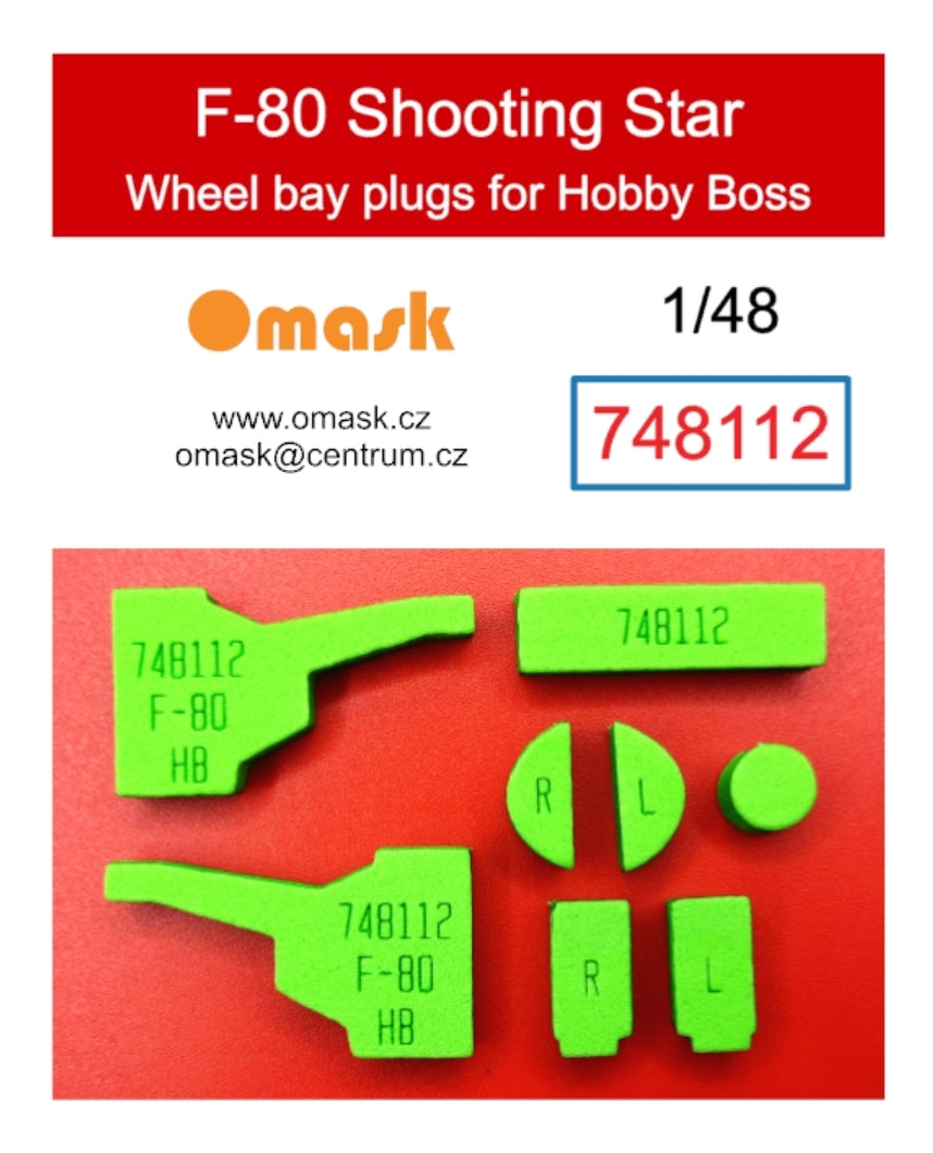 Omask 748112 Bouchons de puits de train d'atterrissage pour F-80 Shooting Star (pour Hobby Boss) 1/48