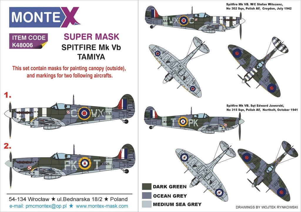 Montex K48006 Spitfire MkVB (Spitfire polonais) 1/48