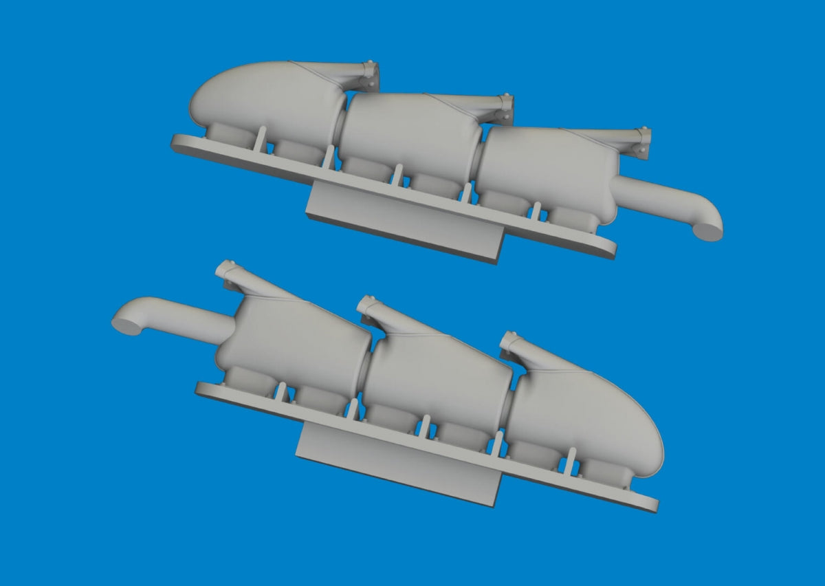 Eduard 672409 Spitfire Mk. V three-stacks exhaust fishtail PRINT Tamiya 1/72 – zdjęcie 4