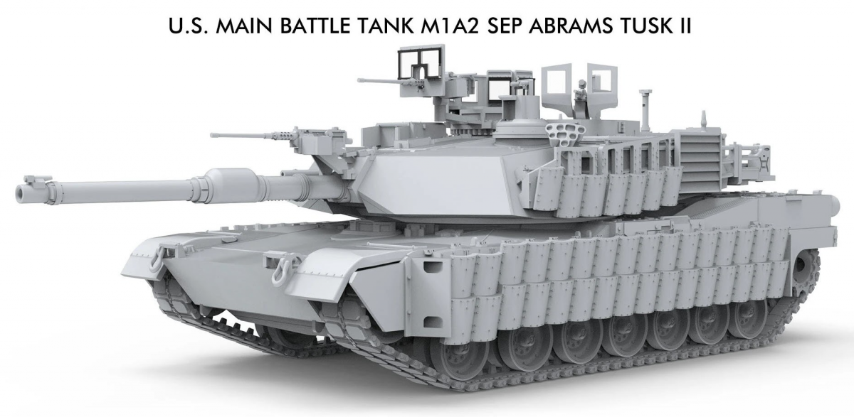 Maquette Meng 72-003 Char de combat principal américain M1A2 SEP ABRAMS TUSK II 1/72 – imagen 2