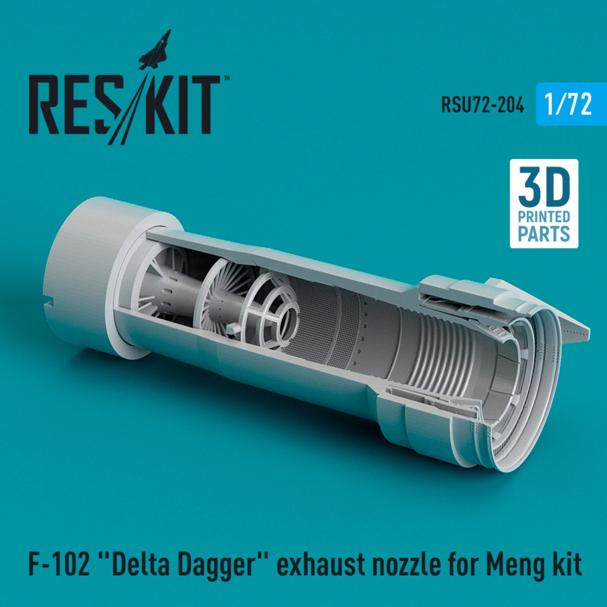 RESKIT RSU72-0204 F-102 « DELTA DAGGER » TUYAU D&amp;#39;ÉCHAPPEMENT POUR MAQUETTE MENG (IMPRIMÉE EN 3D) 1/72  – image 2