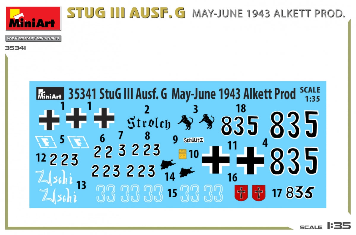 MiniArt 35341 STUG III AUSF. G MAI-JUIN 1943 ALKETT PROD. 1/35 – immagine 4