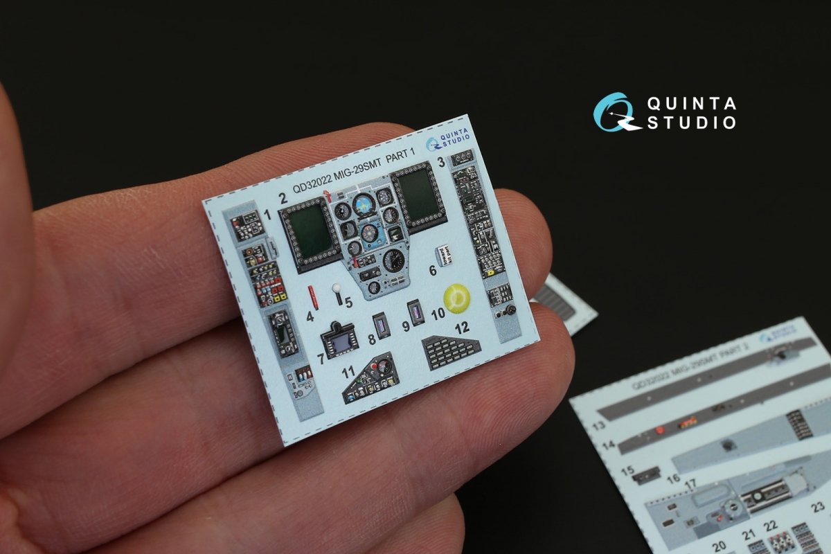 Intérieur imprimé en 3D et coloré sur papier décalcomanie Quinta Studio QD32022 MiG-29SMT (pour maquette Trumpeter) 1/32 – image 7