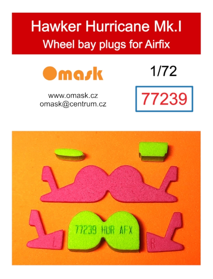 Omask 77239 Bouchons de puits de train d'atterrissage Hawker Hurricane Mk.I (pour Airfix) 1/72