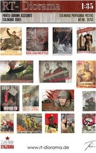 Accessoires imprimés RT-Diorama 35763 : Affiches de propagande de Stalingrad 1/35