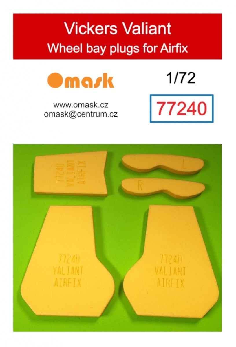 Omask 77240 Bouchons de puits de train d'atterrissage Vickers Valiant (pour Airfix) 1/72