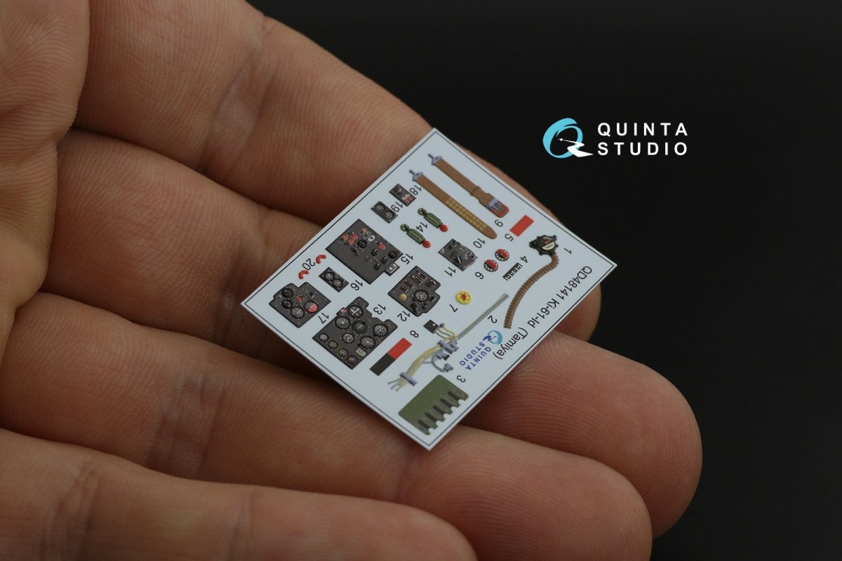Intérieur imprimé en 3D et coloré sur papier décalcomanie Quinta Studio QD48141 Ki-61-Id (Tamiya) 1/48 – immagine 7